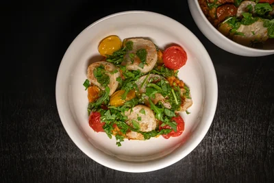 Barley, Tomato, and Arugula Stew