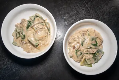 Roasted Poblano Peppers in Cream Sauce