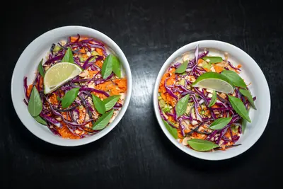 Spicy Peanut Rice Noodle Bowl