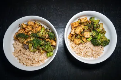 Wok-Charred Tofu and Broccoli in Garlic-Ginger Pepper Sauce